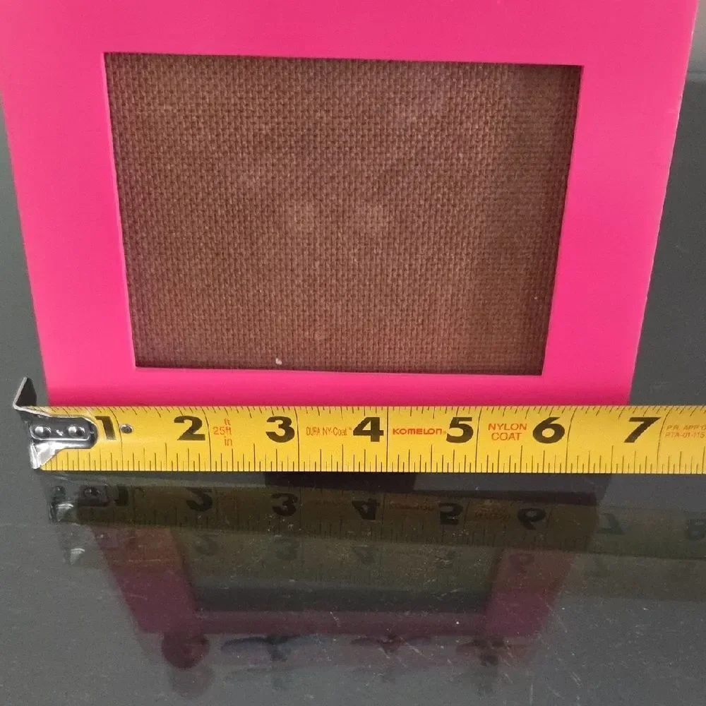 Pink Photo Frame with Insect Clips
